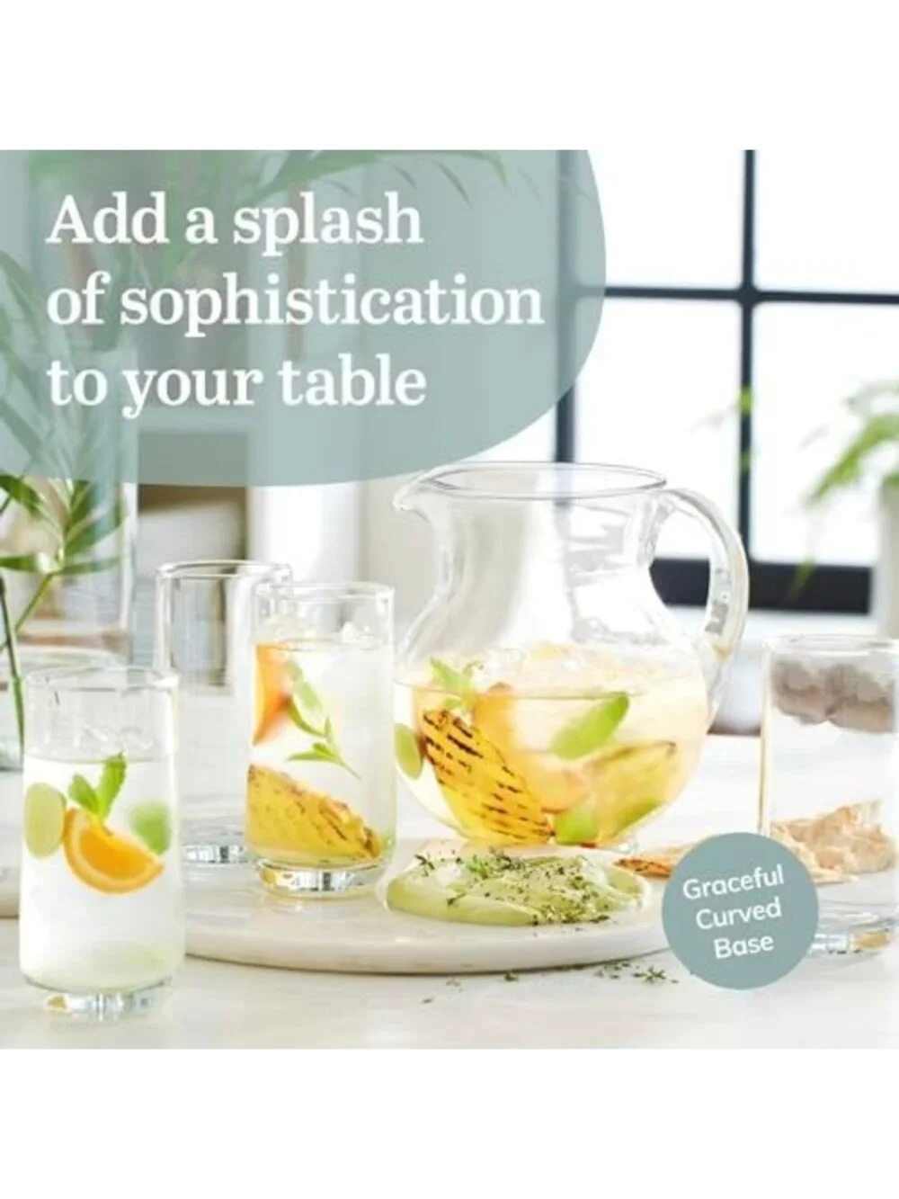 Set of 16 Clear Glass Tumblers & Rocks Drinking Glasses - Perfect for